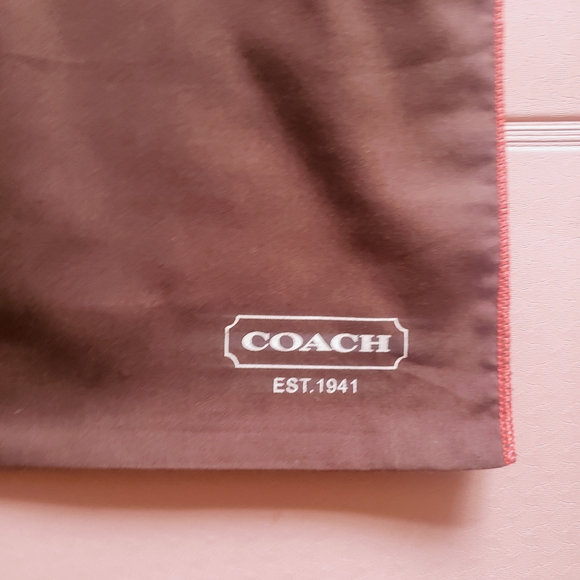 Coach Y2K Brown Red Drawstring Bag Vintage - Picture 3 of 5